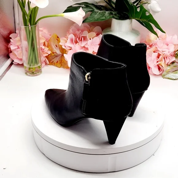 Nine West Yames Leather Pointed Toe Booties Size 8.5 - Picture 5 of 16